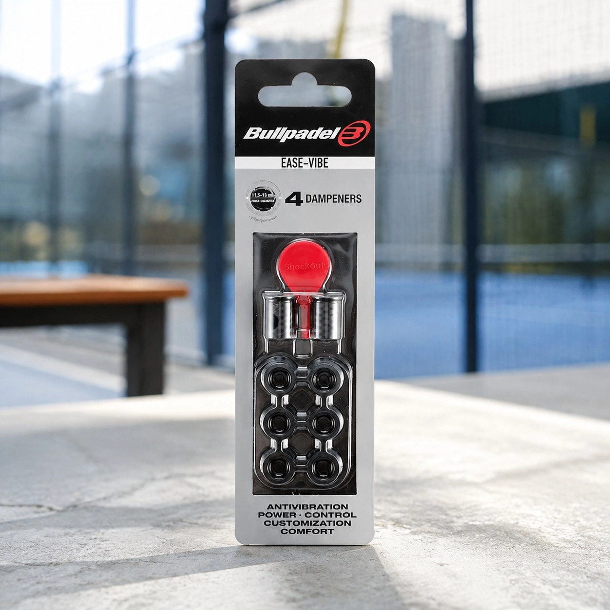 Antivibrator shockout Bullpadel Black — Injury prevention