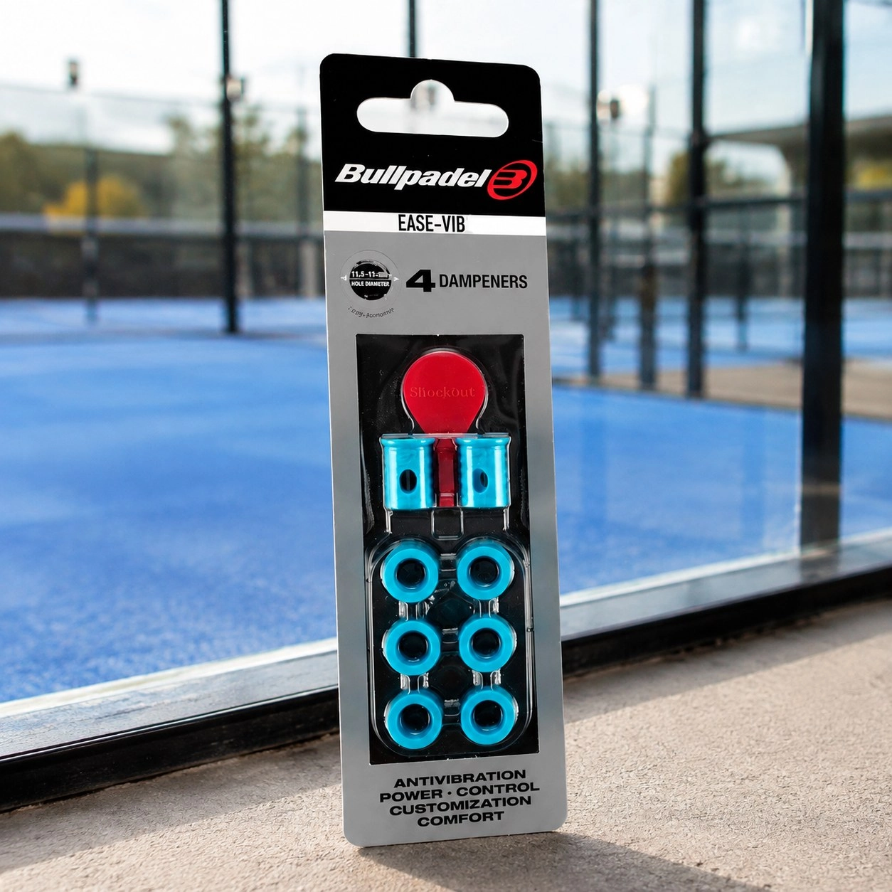 Antivibrator shockout Bullpadel Blue — Overgrips