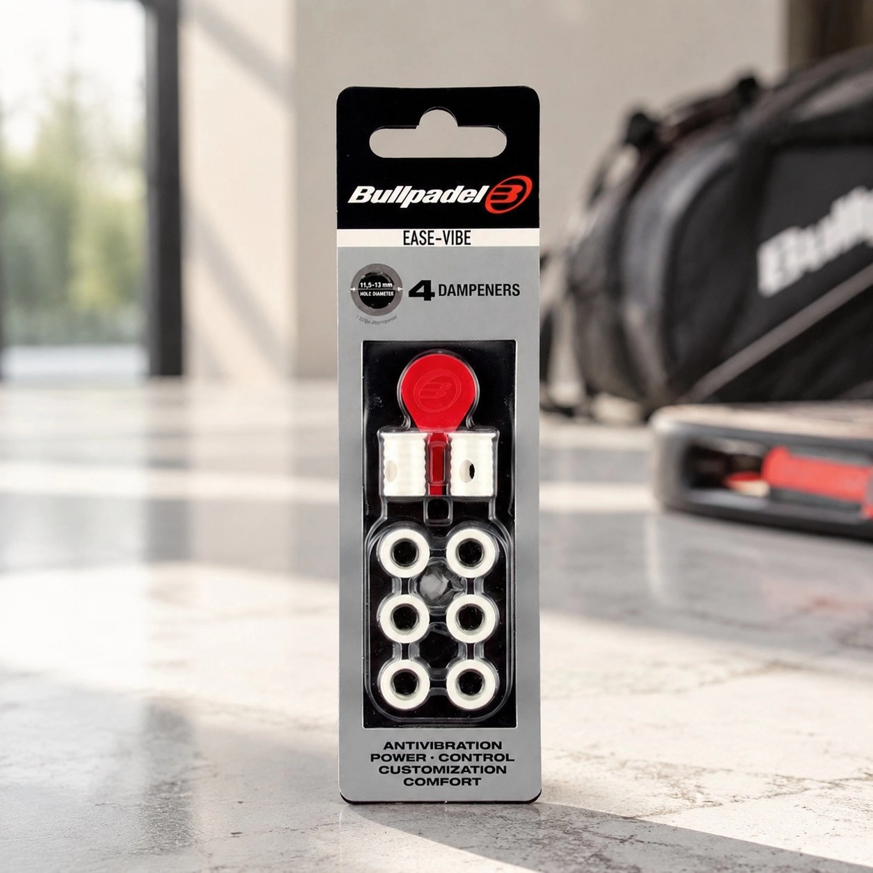 Antivibrator shockout Bullpadel White — Injury prevention