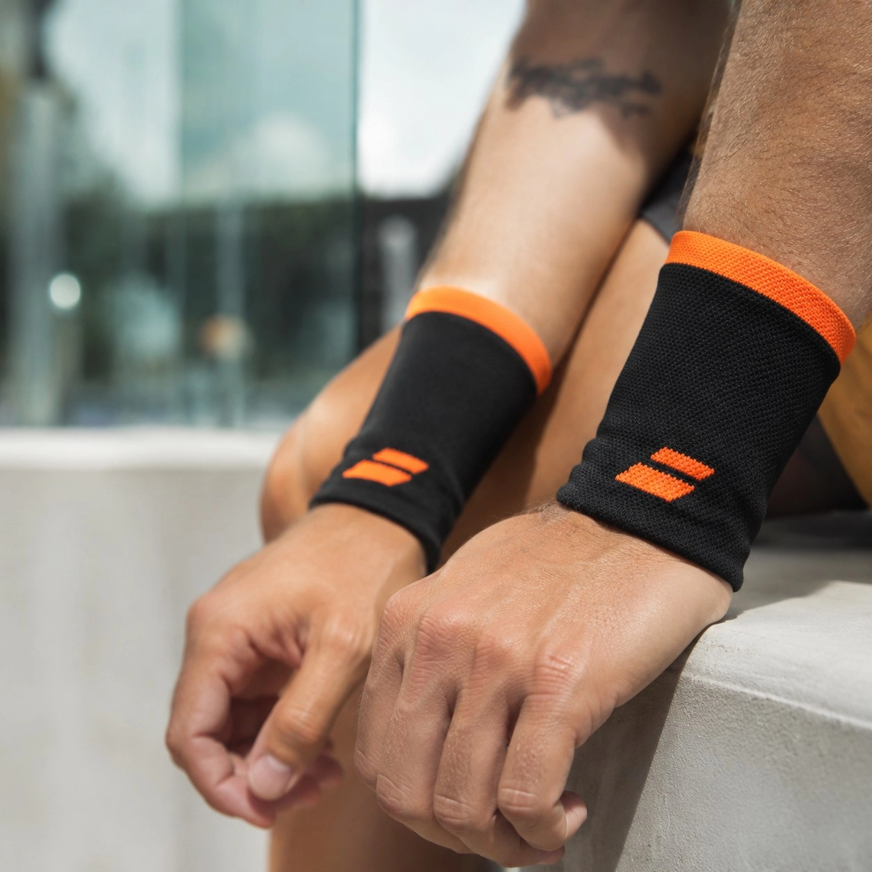 Babolat Logo Wristband jumbo Black