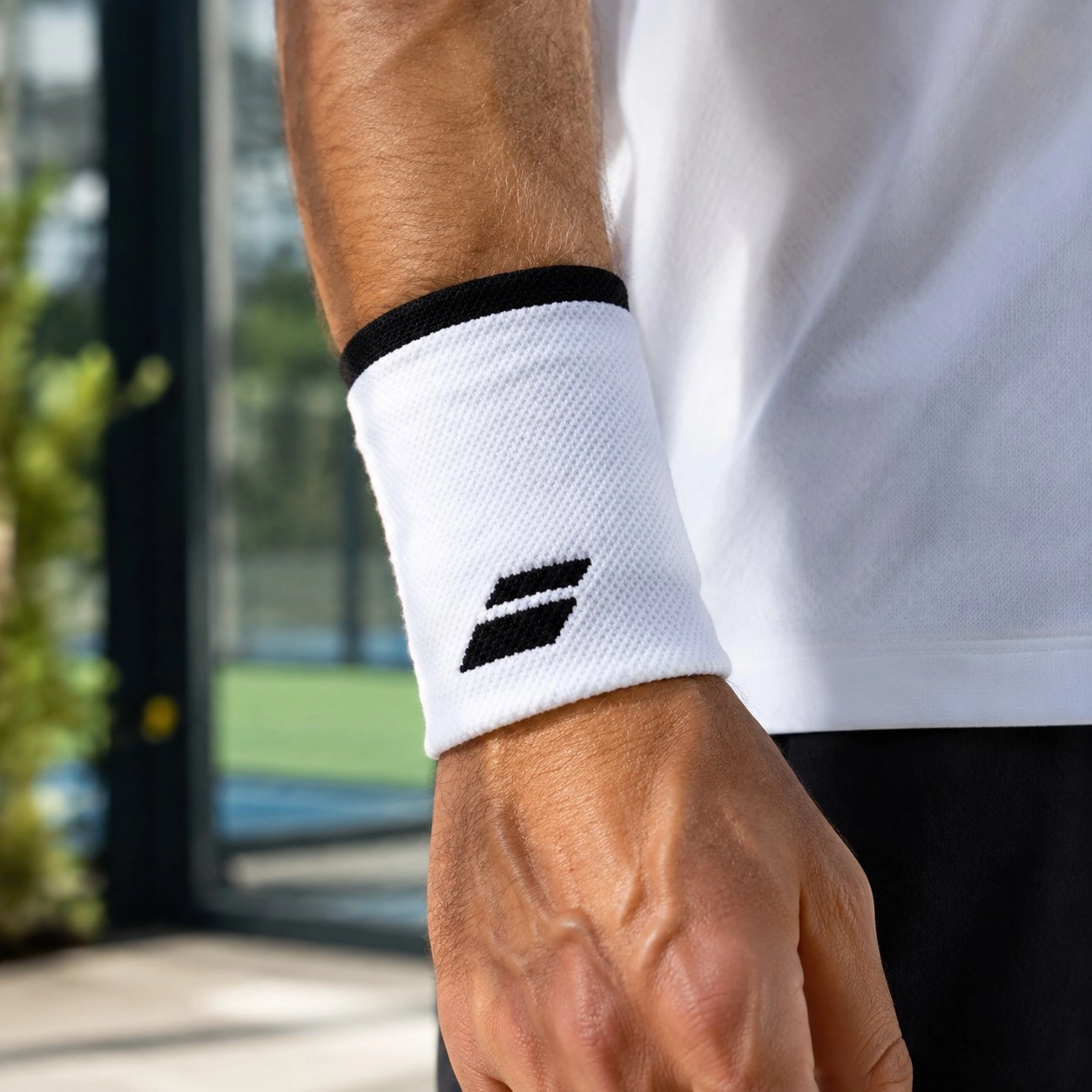 Babolat Logo Wristband jumbo White
