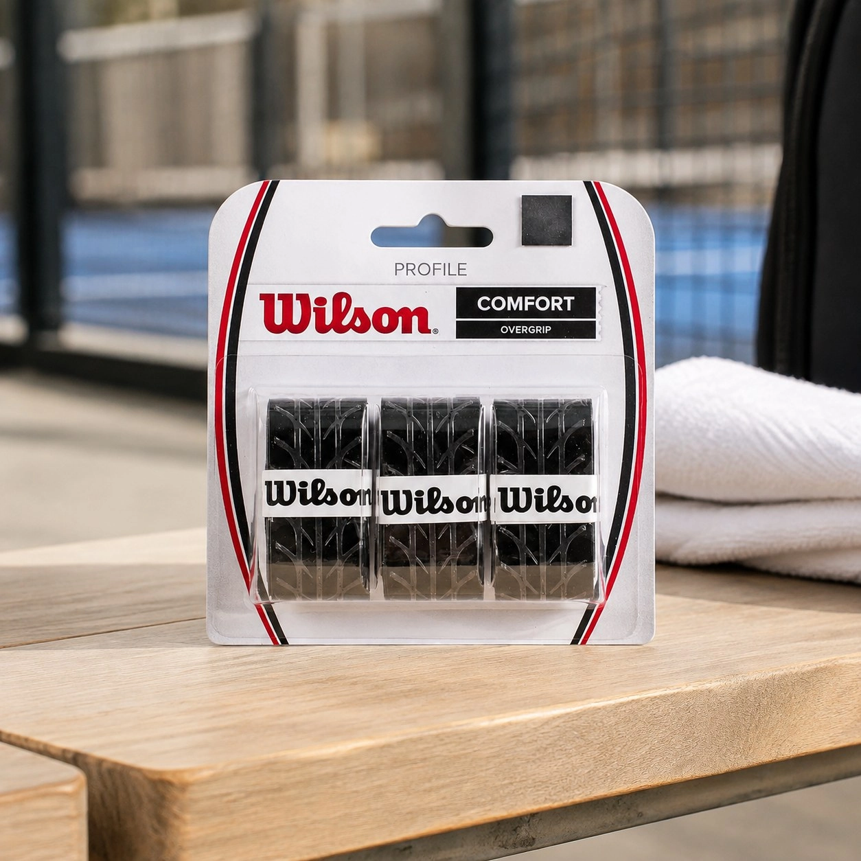 Blister 3 Overgrips Wilson comfort Profile Black