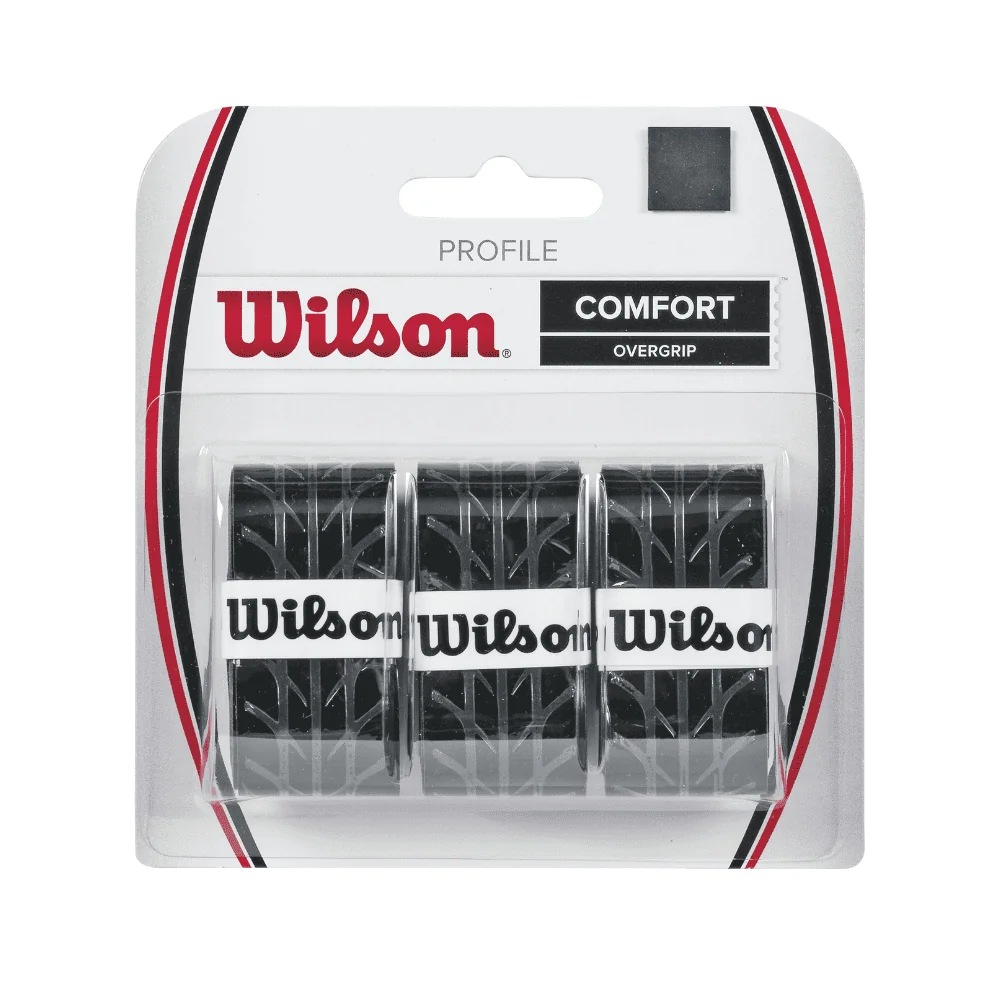 Blister 3 Overgrips Wilson comfort Profile Black — photo 2