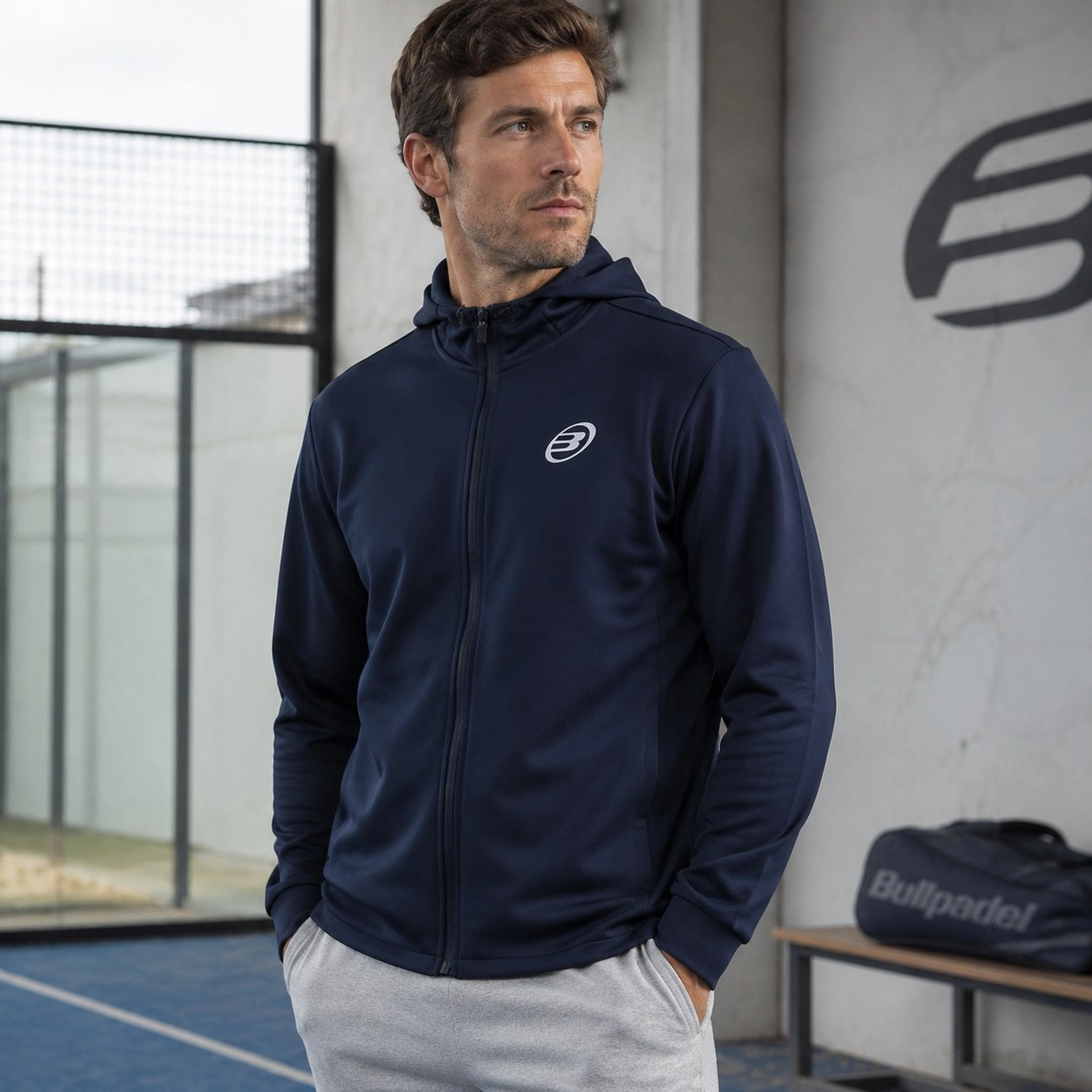 Blue Wafer Bullpadel Sweatshirt — Outerwear