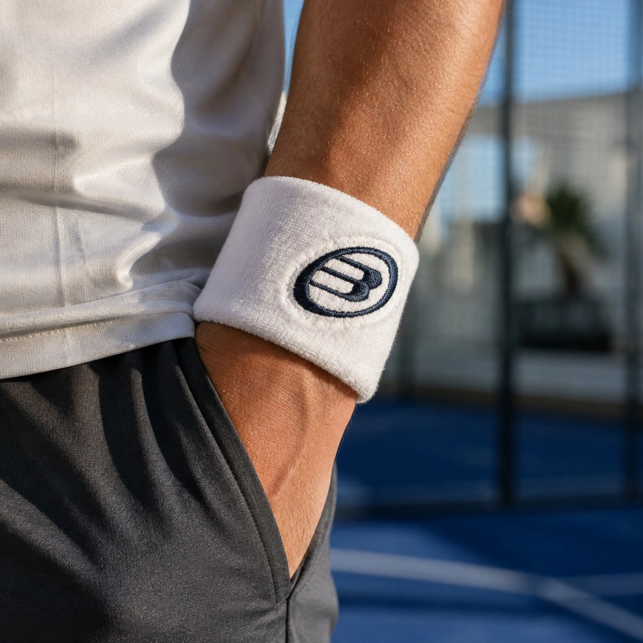 Bullpadel BPMU254 I White/Black Wristband
