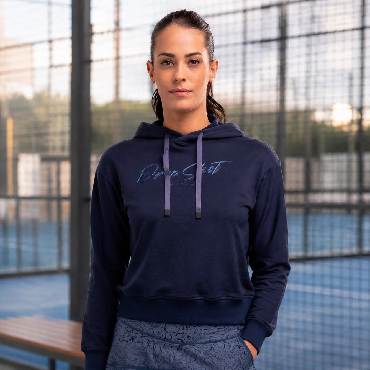 Drop Shot Cora Blue Sweatshirt — Outerwear