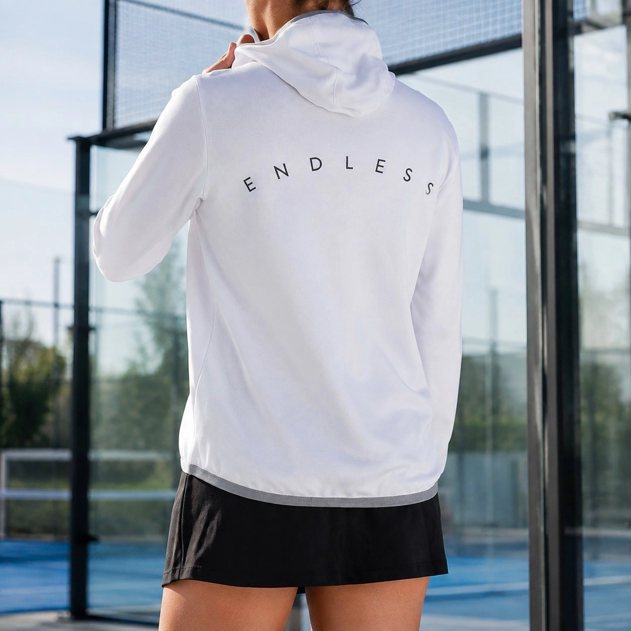 Endless Breath White Sweatshirt — Outerwear