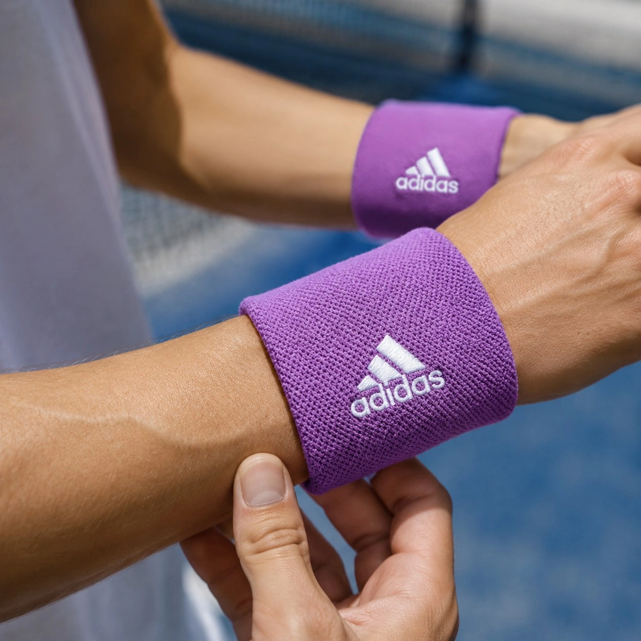 Lilac wristbands Adidas