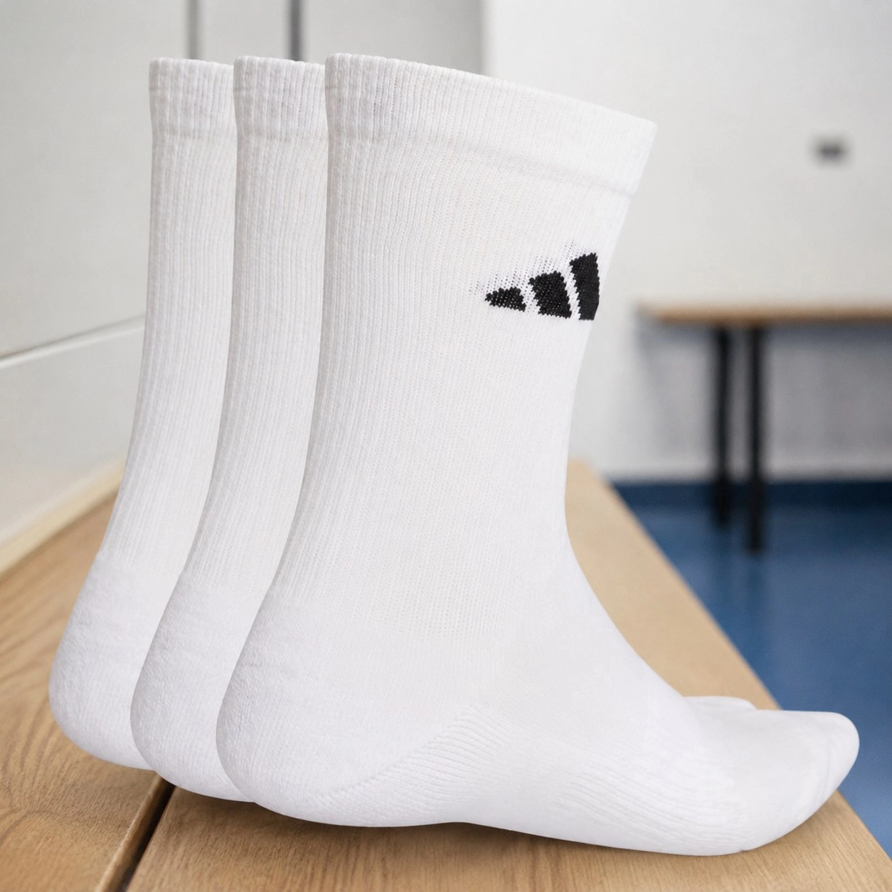 Pack 3 Adidas CRW White Socks