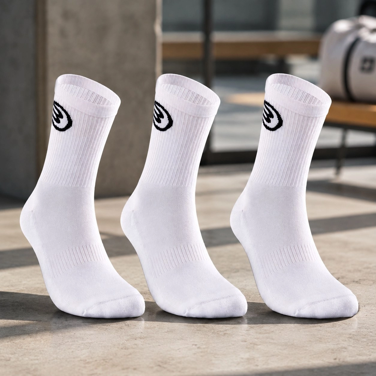 Pack 3 Bullpadel BP252 I White Socks