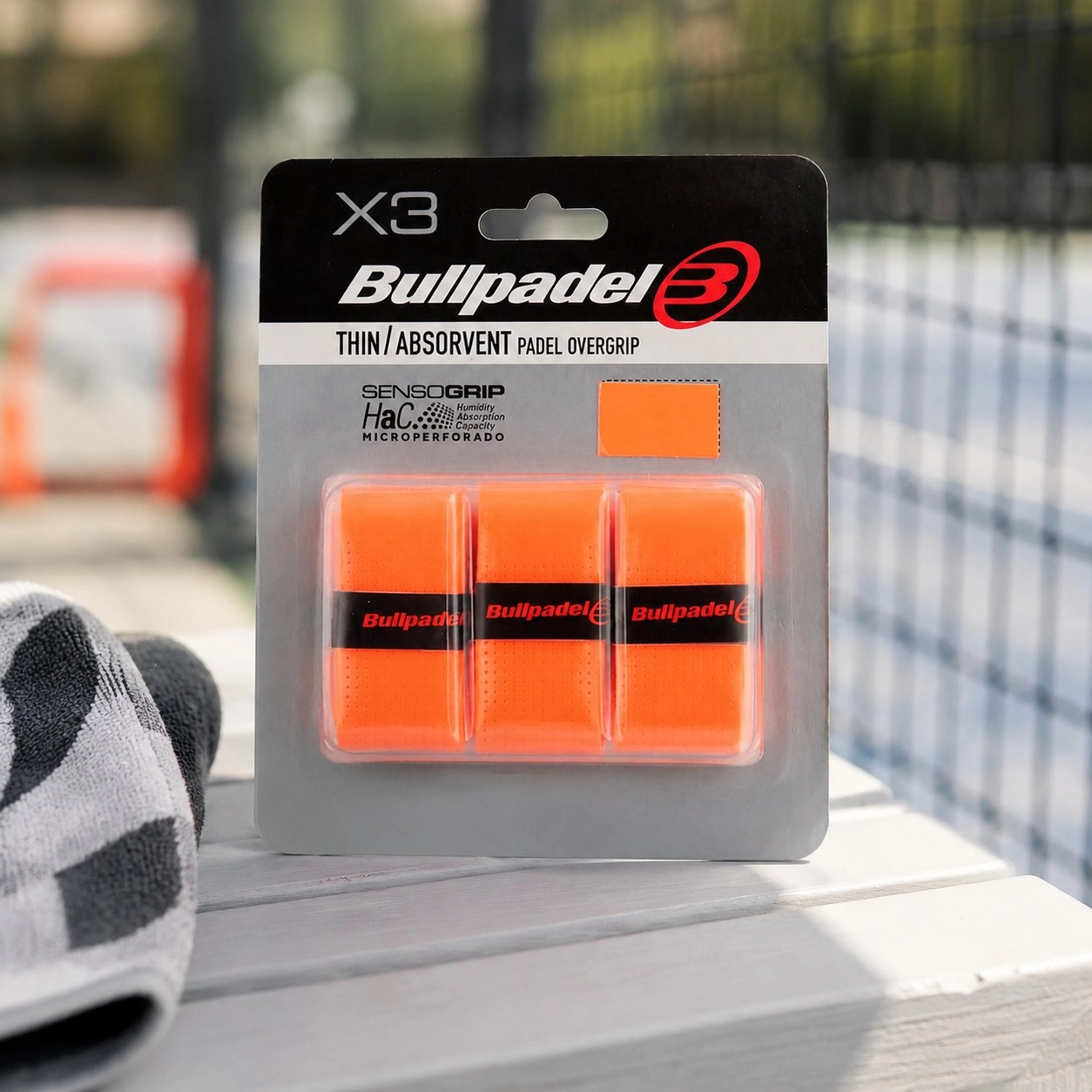 Pack 3 Orange Perforated Bullpadel Overgrips