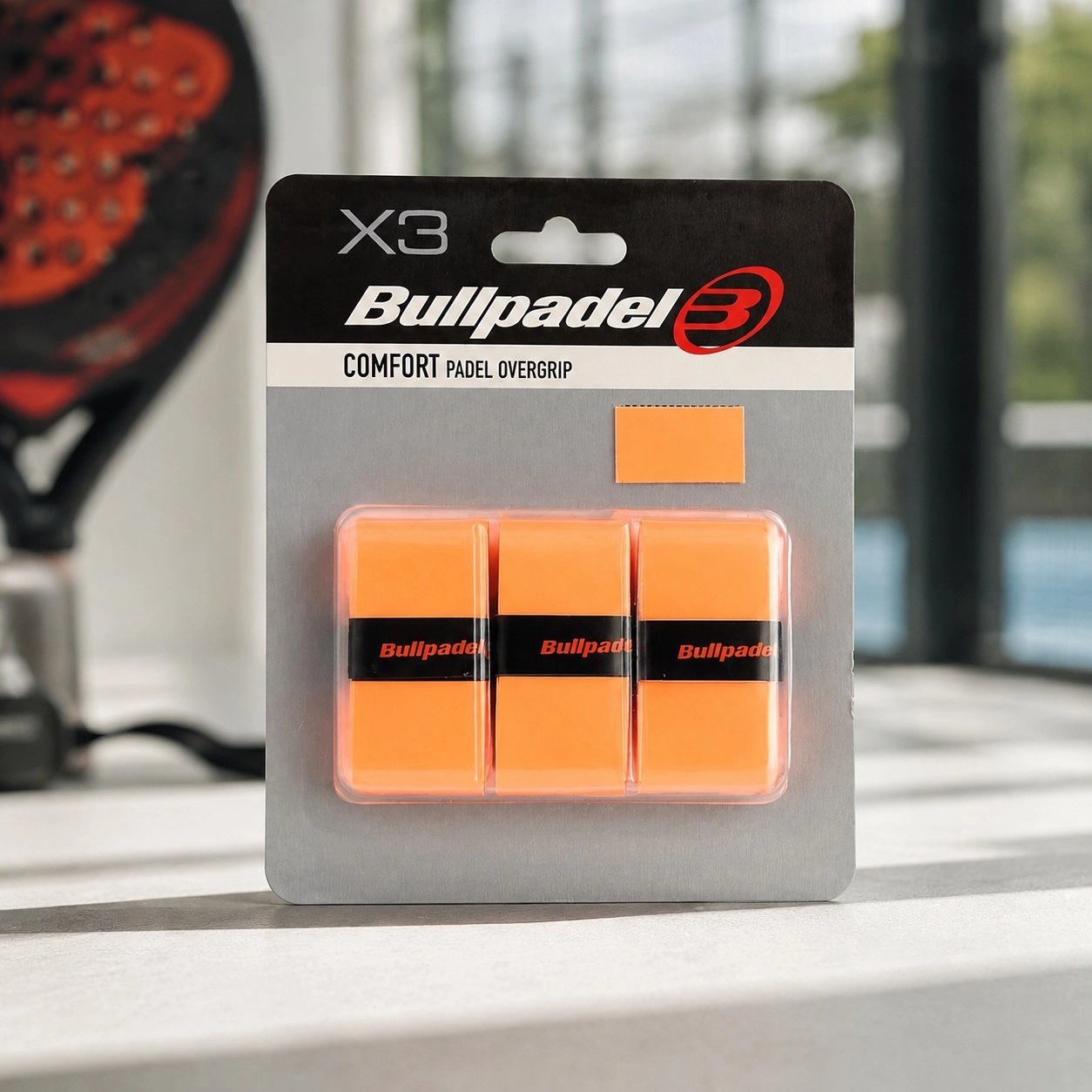 Pack 3 Overgrips Bullpadel comfort Fluorescent Orange