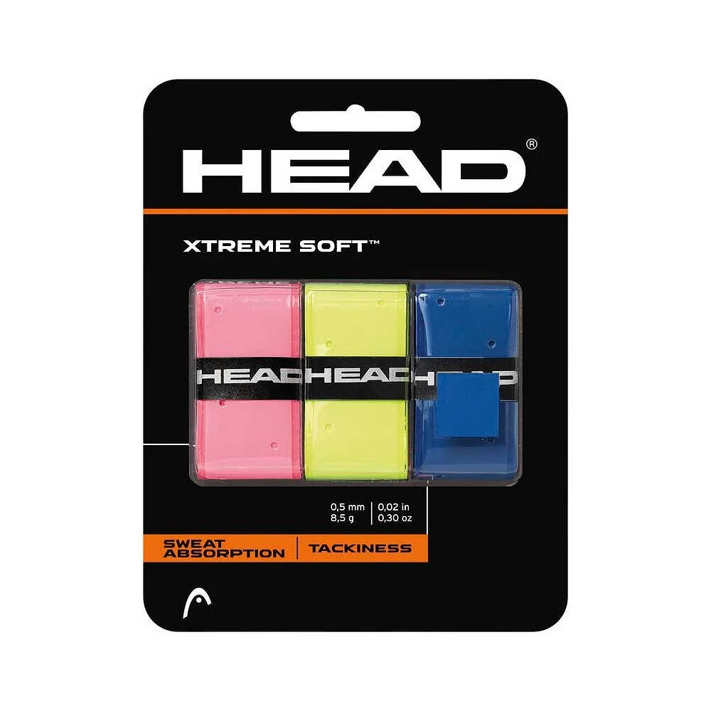 Pack 3 Overgrips head Xtreme Soft Mix