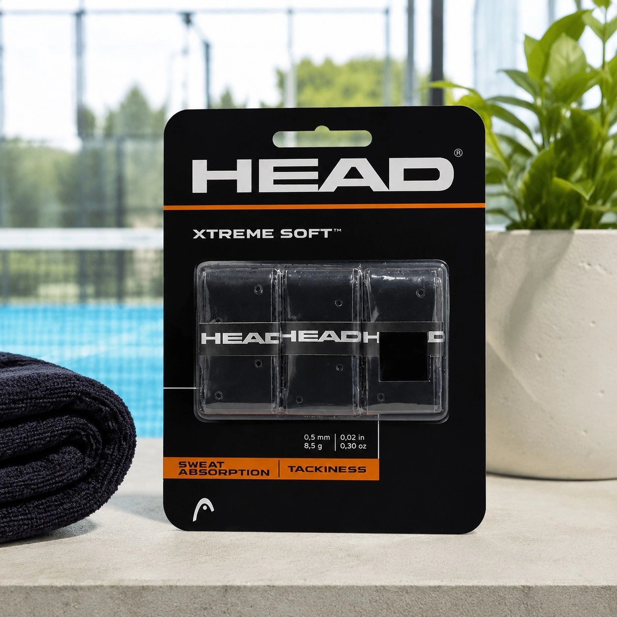 Pack 3 Overgrips head Xtremesoft Black