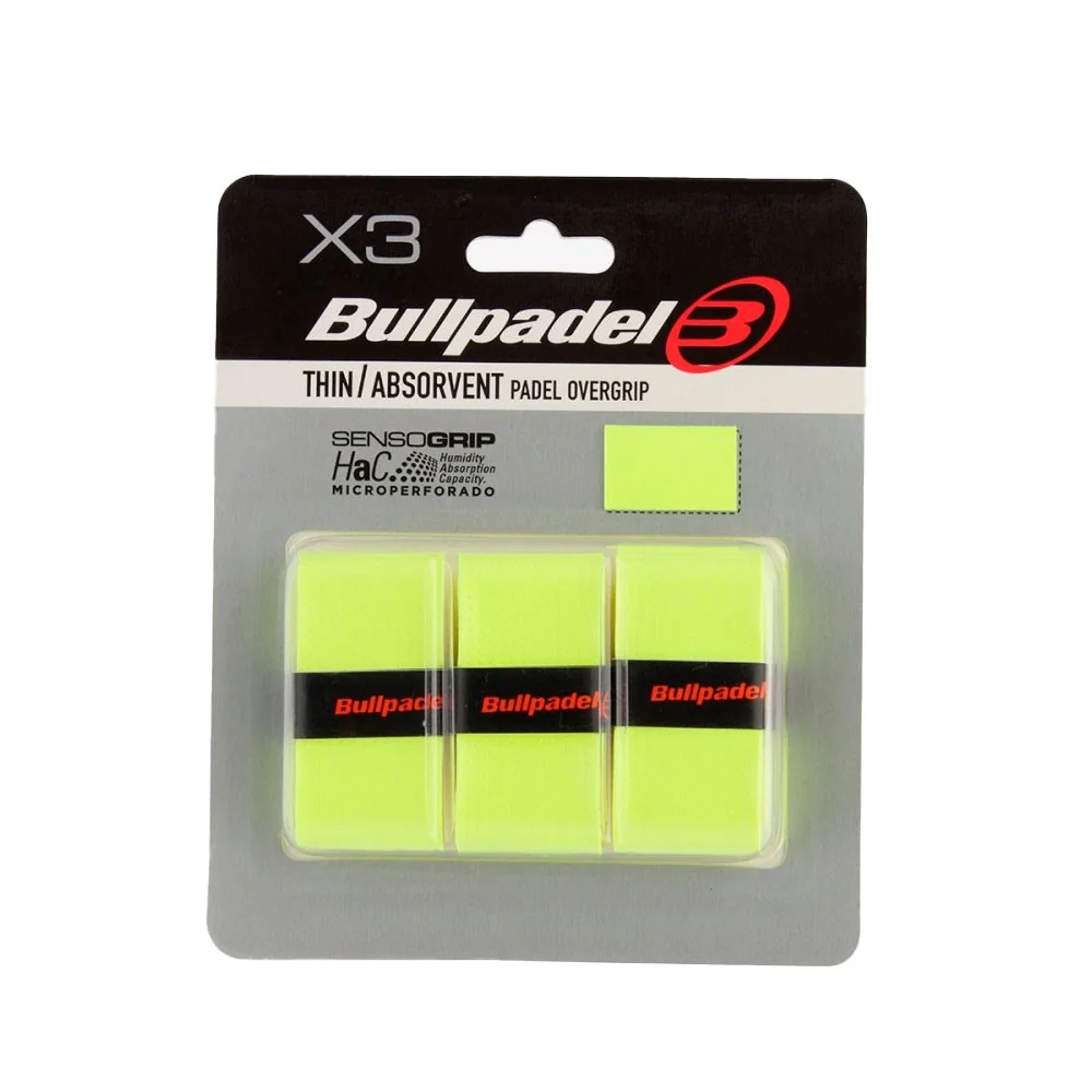 Pack 3 Perforated Bullpadel Overgrips Yellow — photo 2