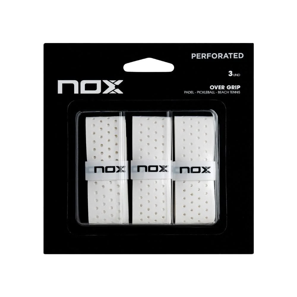 Pack 3 White Perforated Nox Overgrips — photo 2