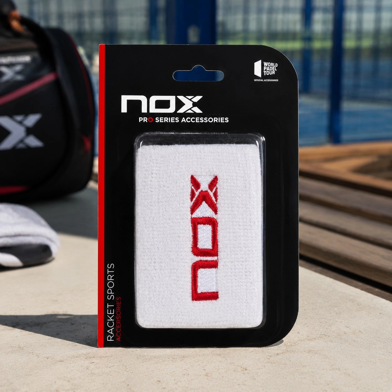 White-Red Nox Wristband